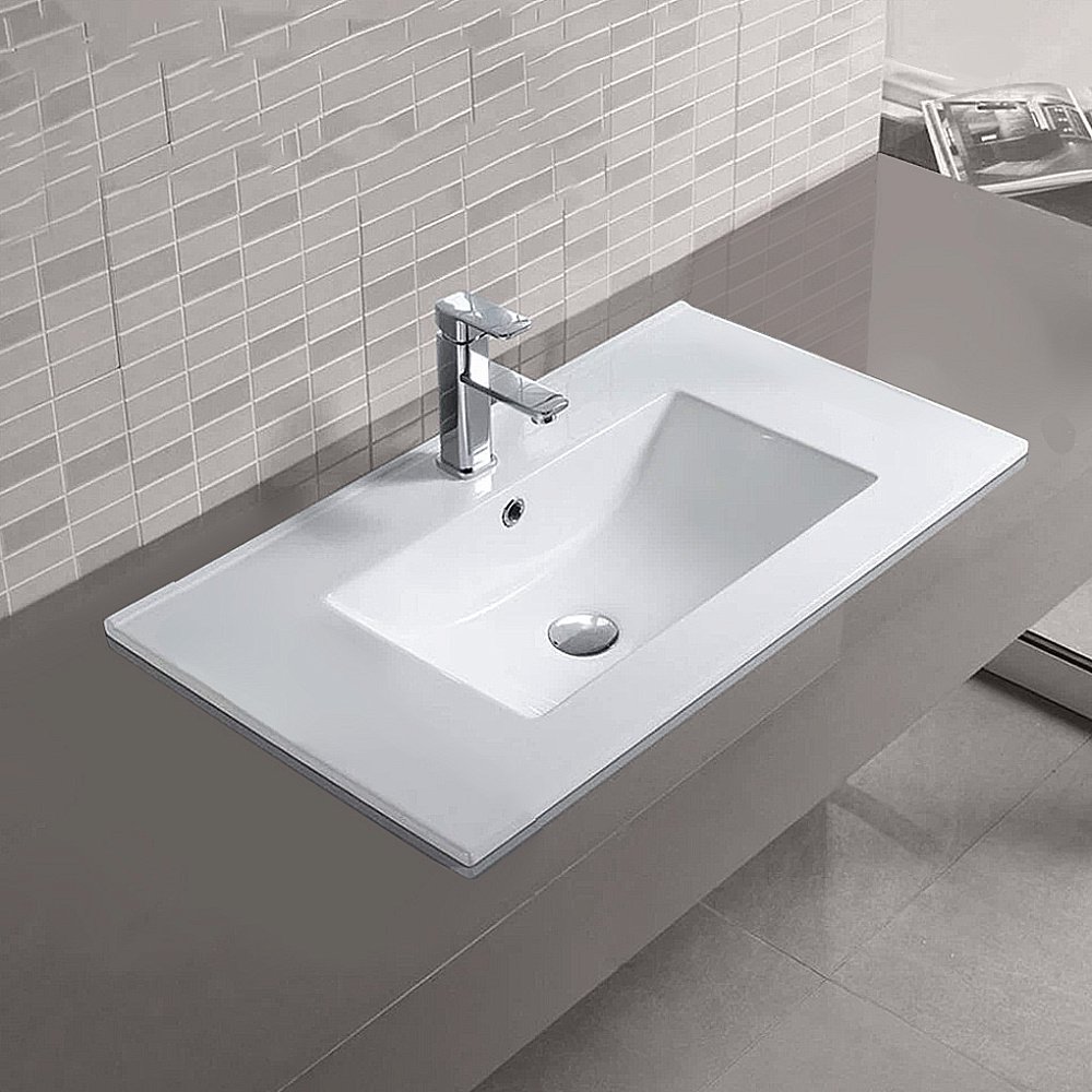 Раковина Oliveeka Built-in 81 NS2001-80 белая купить в интернет-магазине Sanbest