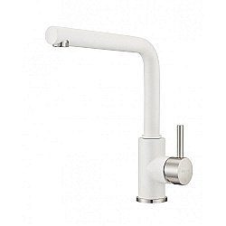 Смеситель для кухни Milacio Ultra MCU.555.WH белый/хром купить в интернет-магазине сантехники Sanbest