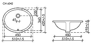 Раковина Ceramica Nova Element CN6042 купить в интернет-магазине Sanbest