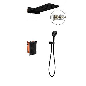 Душевая система Vincea VSFW-103TMB черная матовая купить в интернет-магазине сантехники Sanbest