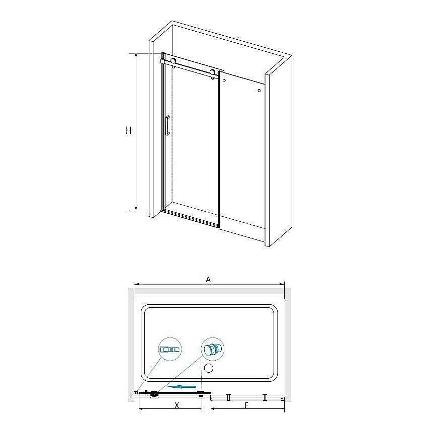 Душевая дверь RGW Tornado TO-14 170 купить в интернет-магазине Sanbest