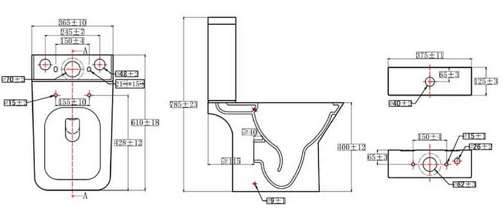 Унитаз-компакт Orans Ceramic OLS-WM9905 безободковый, с бачком, с крышкой микролифт купить в интернет-магазине Sanbest