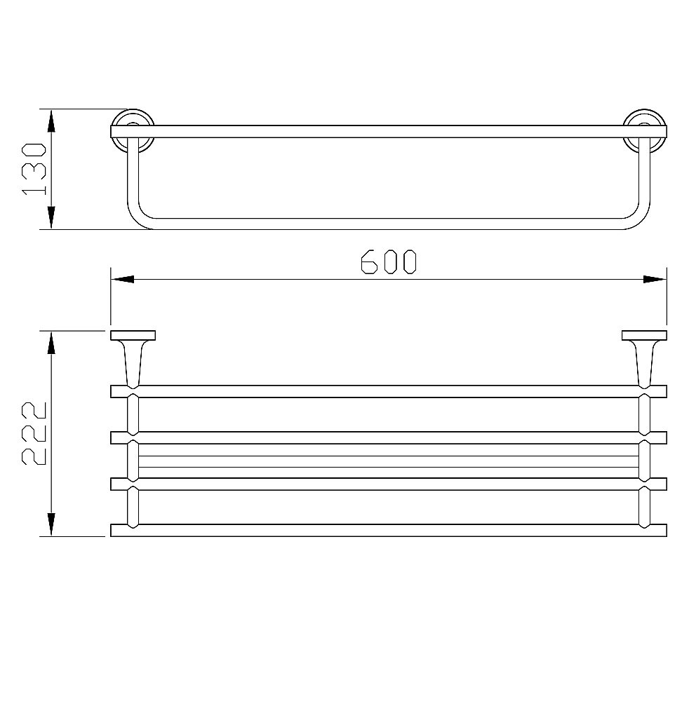 Полотенцедержатель с полкой WONZON & WOGHAND SIMPLE, Хром (WW-6581) купить в интернет-магазине сантехники Sanbest