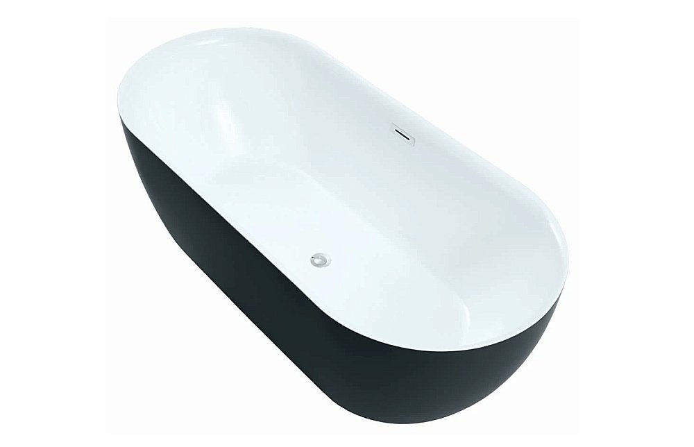 Акриловая ванна Aquanet DELIGHT 289723 170x78 белый/черный матовый купить в интернет-магазине Sanbest