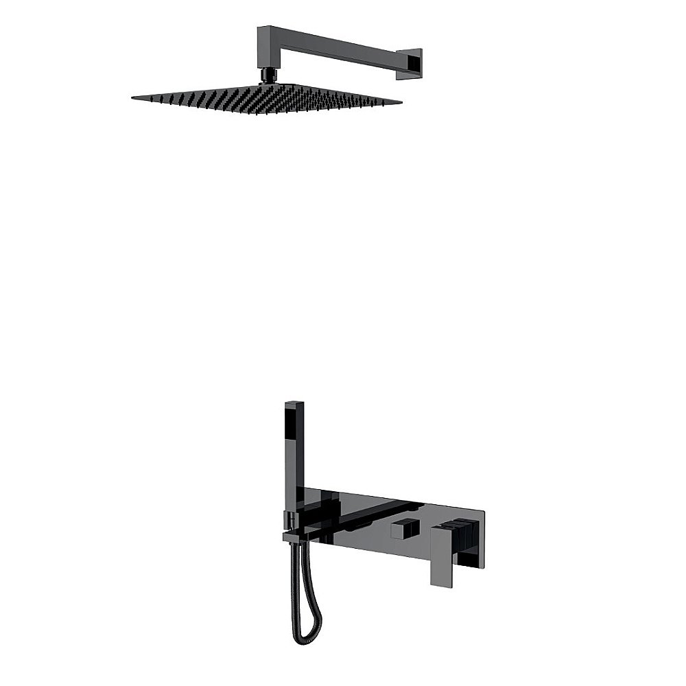 Душевая система Boheme Qubic 474-SGM оружейная сталь купить в интернет-магазине сантехники Sanbest