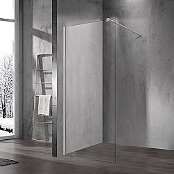 Душевая перегородка Vincea Walk-In VSW-1H100CLBN 100 профиль брашированный никель/стекло прозрачное купить в интернет-магазине Sanbest