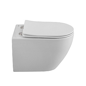 Унитаз подвесной CEZARES STYLUS-TOR CZR-6601-TH-TOR/SC безободковый, смыв торнадо, с крышкой микролифт, белый купить в интернет-магазине Sanbest