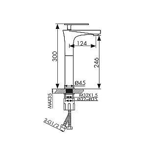 Смеситель для раковины Kaiser Star 02111 купить в интернет-магазине сантехники Sanbest