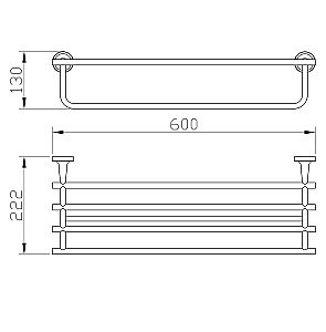 Полотенцедержатель с полкой WONZON & WOGHAND SIMPLE, Хром (WW-6581) купить в интернет-магазине сантехники Sanbest