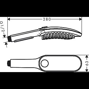 Душевая лейка для собак Hansgrohe DogShower 26640700 белый матовый купить в интернет-магазине сантехники Sanbest