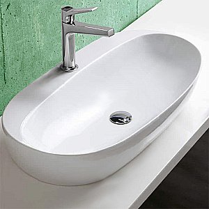 Раковина накладная Azzurra Elegance 70 ECI70M bi*1 белая купить в интернет-магазине Sanbest