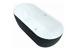 Акриловая ванна Aquanet DELIGHT 289723 170x78 белый/черный матовый купить в интернет-магазине Sanbest