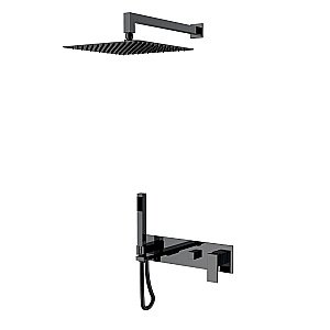 Душевая система Boheme Qubic 474-SGM оружейная сталь купить в интернет-магазине сантехники Sanbest