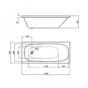 Ванна акриловая Berges NELU 050020 170х75 купить в интернет-магазине Sanbest
