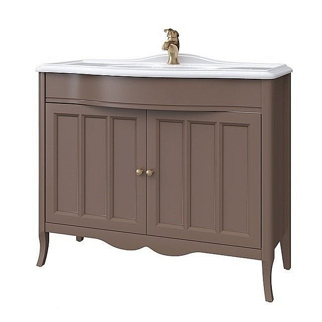 Тумба с раковиной Caprigo Marsel 100 коричневая для ванной в интернет-магазине Sanbest