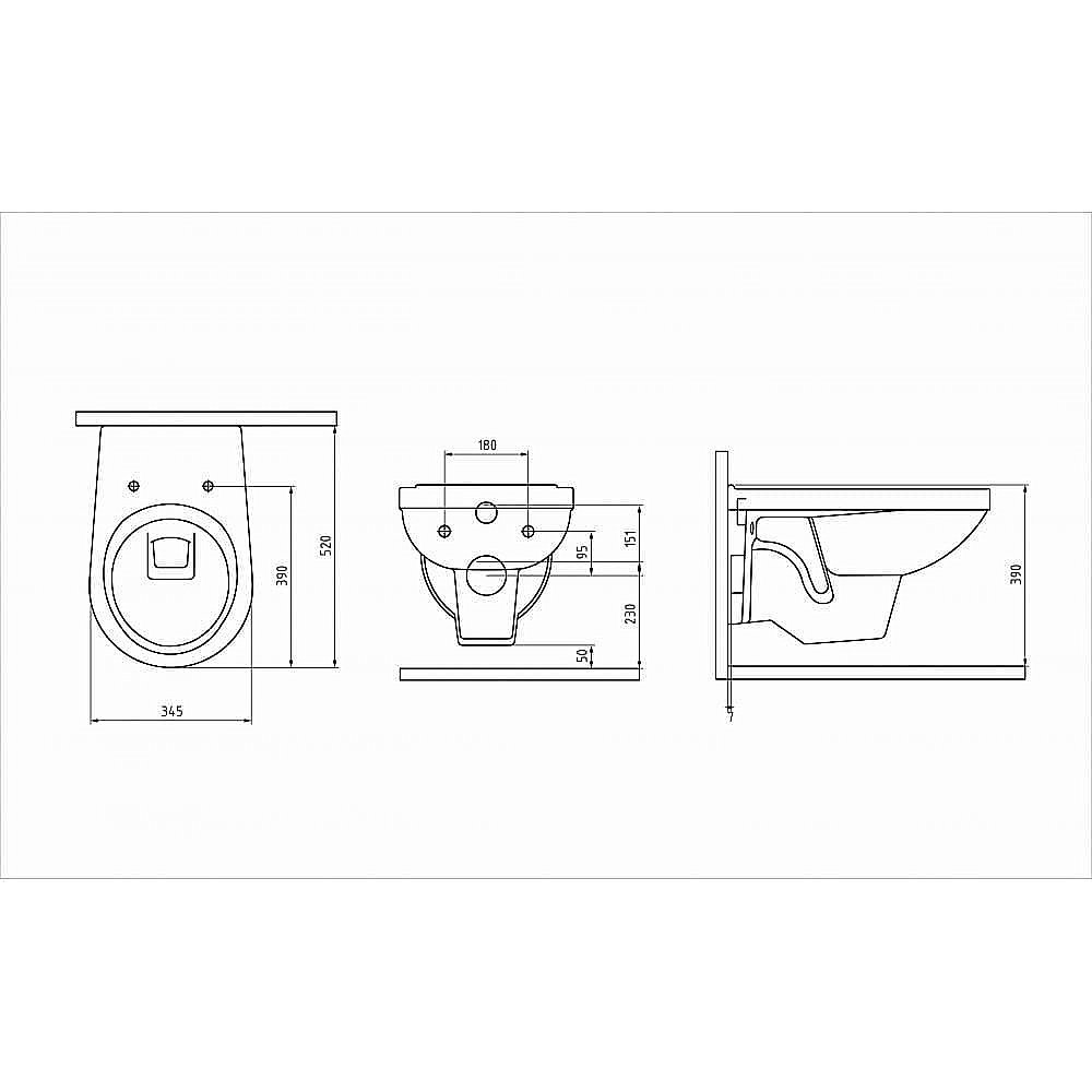 Унитаз подвесной Berges GAMMA 42430с инсталляцией, белый/кнопка белая купить в интернет-магазине Sanbest