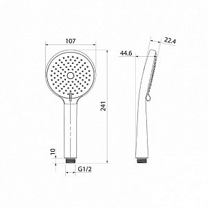 Душевая лейка Iddis Ray RAY3F0Ci18 хром купить в интернет-магазине сантехники Sanbest