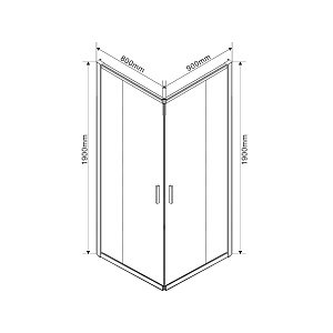 Душевой уголок Vincea Garda VSS-1G8090CH 80x90 хром купить в интернет-магазине Sanbest