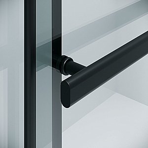 Душевая перегородка Niagara Nova 120 NG-671-12BLACK профиль черный матовый/стекло прозрачное купить в интернет-магазине Sanbest