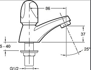 Cмеситель для раковины Jacob Delafon GALEO E72922-CP купить в интернет-магазине сантехники Sanbest