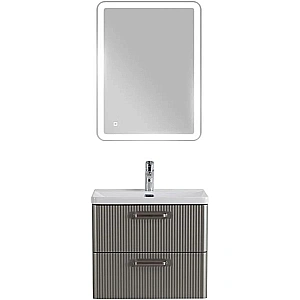 Тумба с раковиной BelBagno 50 DUE-500-2C-SO-SAT-P+BB-8076-3-50 сатин для ванной в интернет-магазине Sanbest
