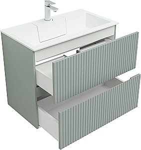 Тумба с раковиной Aquanet Джейн 80 мисти грин для ванной в интернет-магазине Sanbest