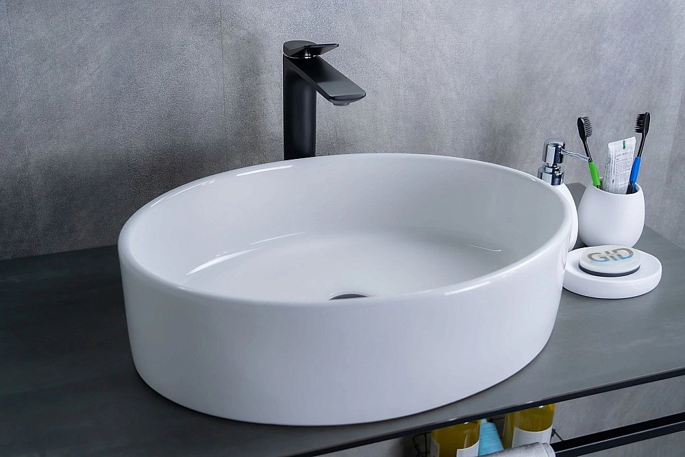 Раковина накладная Gid Lago 50 N9012 51106 белая купить в интернет-магазине Sanbest