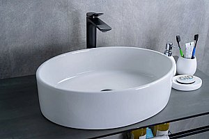 Раковина накладная Gid Lago 50 N9012 51106 белая купить в интернет-магазине Sanbest