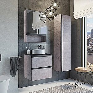 Тумба с раковиной Comforty Эдинбург 00-00005701 60 бетон светлый для ванной в интернет-магазине Sanbest