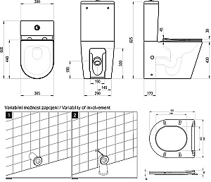Унитаз Ravak Elegant X01872 белый, с крышкой микролифт, с бачком купить в интернет-магазине Sanbest