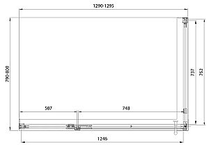 Душевой уголок Veconi Premium Alassio SP GR AL-SP-13080-00-GR-C4 130х80 стекло прозрачное осветленное/профиль брашированный графит купить в интернет-магазине Sanbest