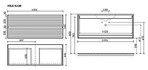 Тумба с раковиной Sancos FOLK FL120CP/CN7016MB 120 капучино для ванной в интернет-магазине Sanbest
