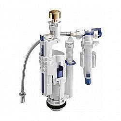 Механизм слива одинарный для низкого бачка Kerasan Retro 751391, без трубы без подводки, золото. купить в интернет-магазине сантехники Sanbest