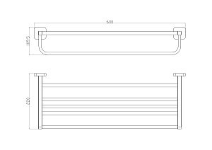Полотенцедержатель с полкой WONZON & WOGHAND STILL, Хром (WW-6681) купить в интернет-магазине сантехники Sanbest