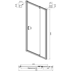 Душевой уголок Ambassador Elysium KX 111021102KX-90KX 80х90 стекло прозрачное/профиль хром купить в интернет-магазине Sanbest