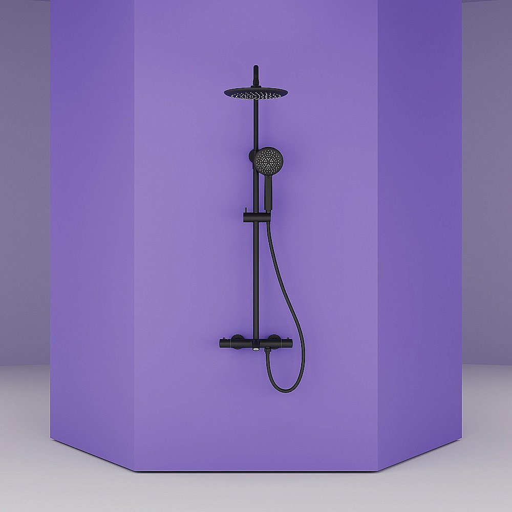 Душевая система Sancos Game SC3001MB черная матовая купить в интернет-магазине сантехники Sanbest