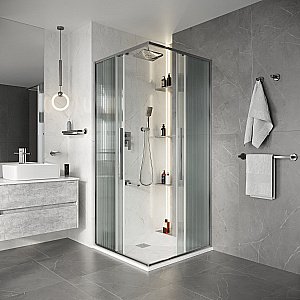 Душевой уголок Niagara Nova NG-4623-34 90х90 профиль хром/стекло рифленое купить в интернет-магазине Sanbest