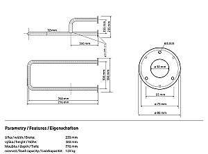 Пoручeнь Bemeta Help program 77,6х23,5 матовый хром купить в интернет-магазине сантехники Sanbest