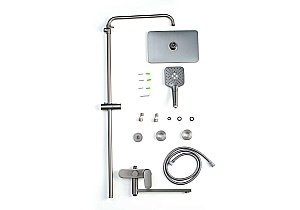 Душевая система Aquatek НИКА AQ2840BGM оружейная сталь купить в интернет-магазине сантехники Sanbest