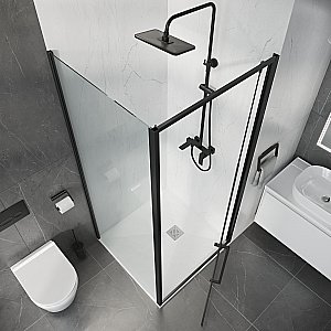 Душевой уголок Niagara Nova NG-35-9AGR-A100GR-34 90x100 стекло прозрачное/профиль графит матовый купить в интернет-магазине Sanbest