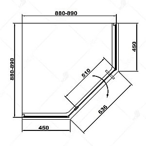 Душевой уголок RGW Stilvoll SV-81B 90x90 купить в интернет-магазине Sanbest