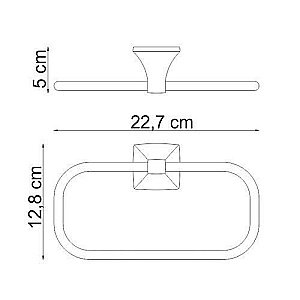 Полотенцедержатель кольцо WasserKRAFT Wern K-2560 купить в интернет-магазине сантехники Sanbest