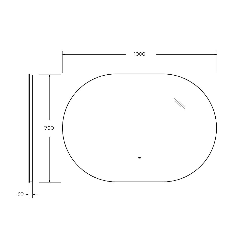 Зеркало с LED подстветкой Cezares VAGUE CZR-SPC-MOV 100x70 в ванную от интернет-магазине сантехники Sanbest