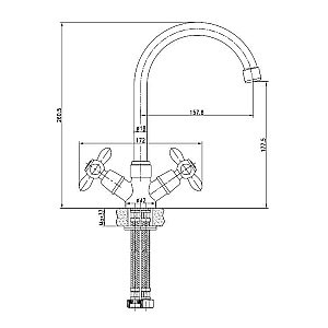 Смеситель для кухни Aquanet Opera SD98905 купить в интернет-магазине сантехники Sanbest