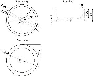 Раковина Jorno Melana 42 MLN-7076BM черная матовая купить в интернет-магазине Sanbest
