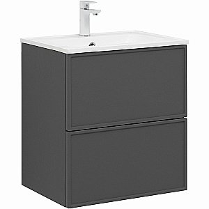 Тумба с раковиной Aquanet Арт 60 329063 ясень графит для ванной в интернет-магазине Sanbest