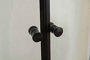 Душевой уголок Orange E01-100TB/G 100х100 стекло прозрачное/профиль черный купить в интернет-магазине Sanbest