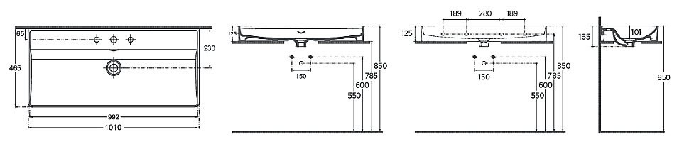 Раковина ISVEA Vea 101 10VAS5101I белая купить в интернет-магазине Sanbest