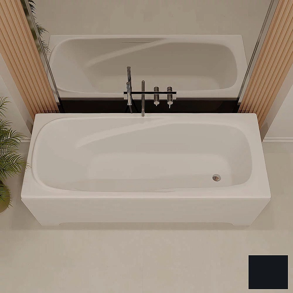 Ванна из искусственного камня Veconi Fresca FRS17075B 170х75 черная купить в интернет-магазине Sanbest