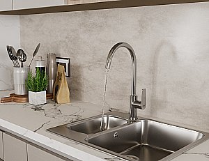 Смеситель для кухни D&K Bayern.Furth DA1522401 хром купить в интернет-магазине сантехники Sanbest